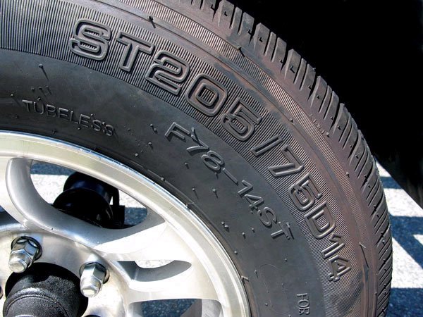 Boat Trailer Tire Sidewall